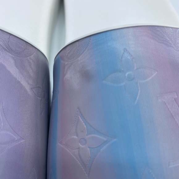 Rose Waterfront Mule Iridescent Monogram sz 8 1/2 - Picture 15 of 16